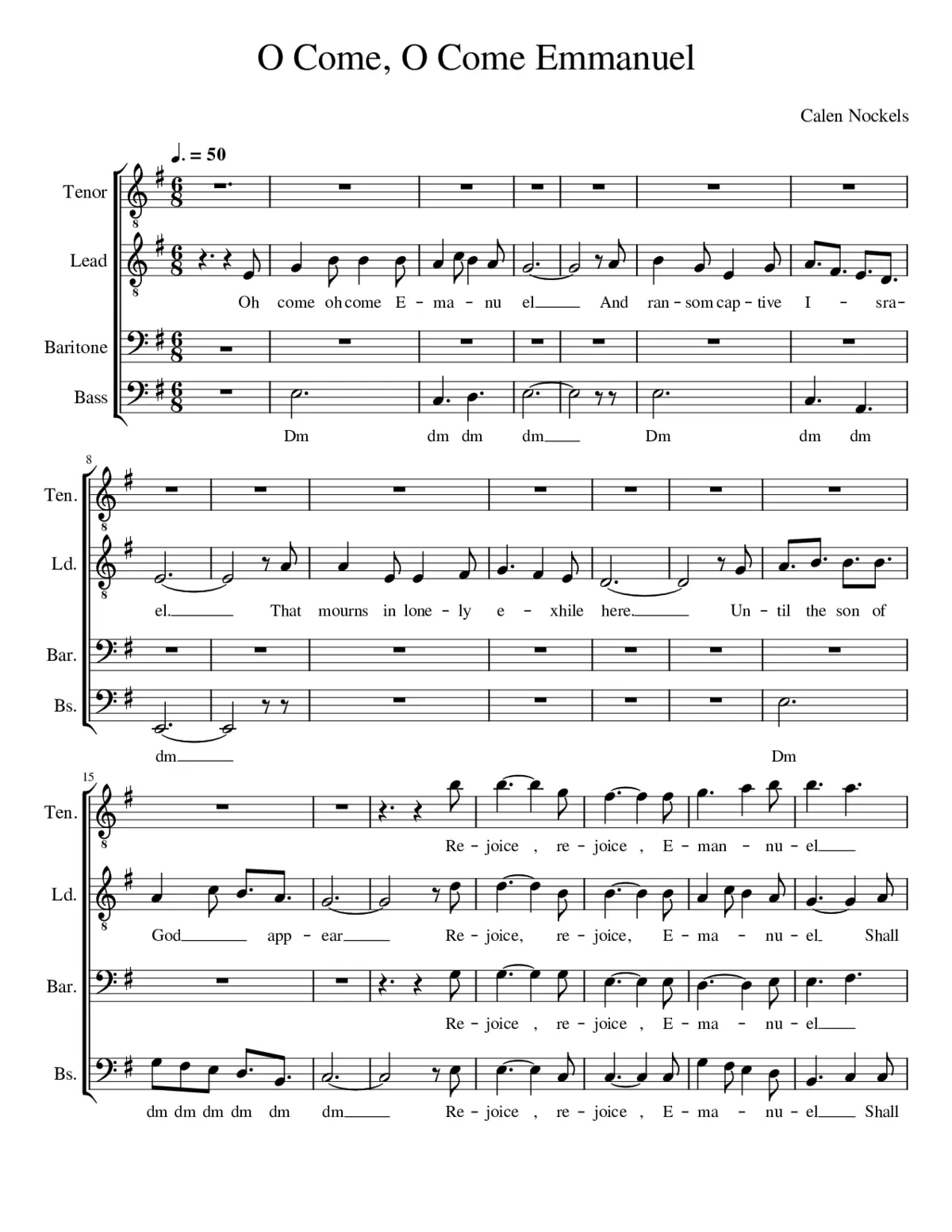 Copy of O Come O Come Emmanuel - Page 1