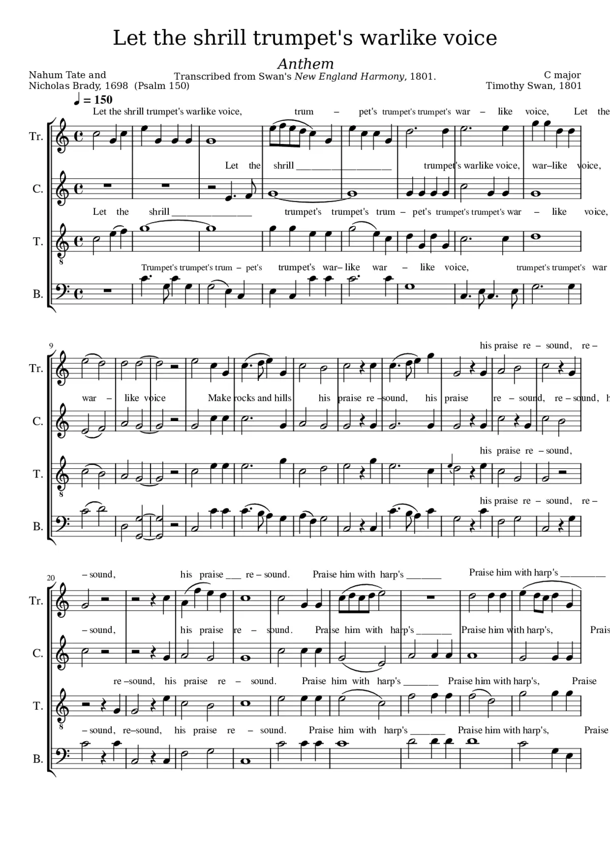 Let the shrill trumpet's warlike sound - Page 1