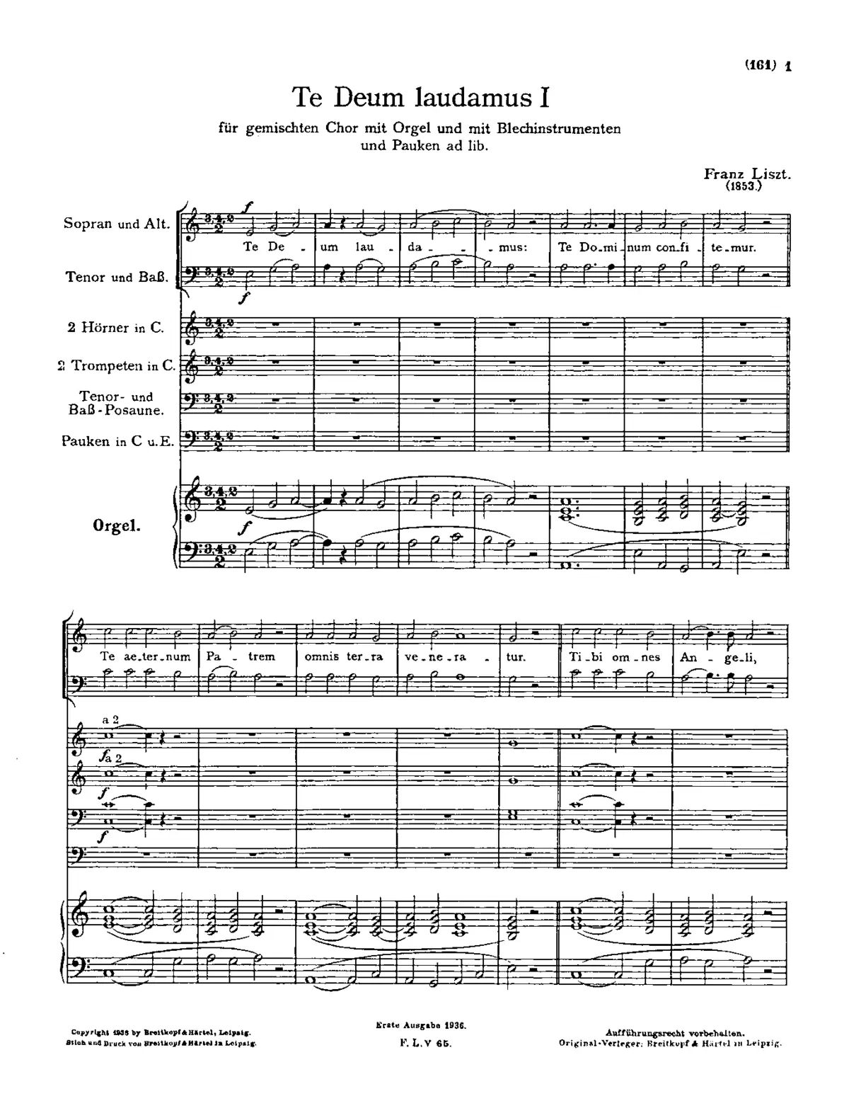 Te Deum II - Page 1