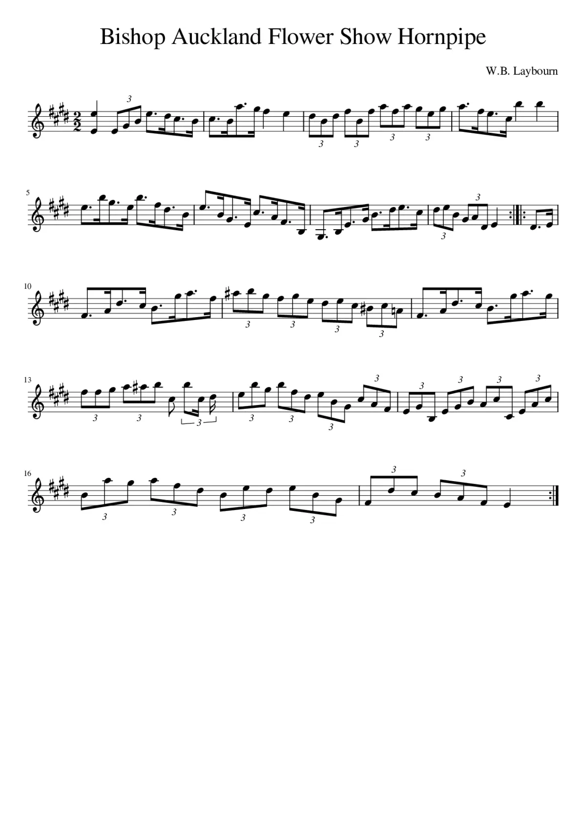 Bishop Auckland Flower Show Hornpipe - Page 1