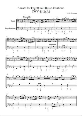 Sonate für Fagott und Basso Continuo