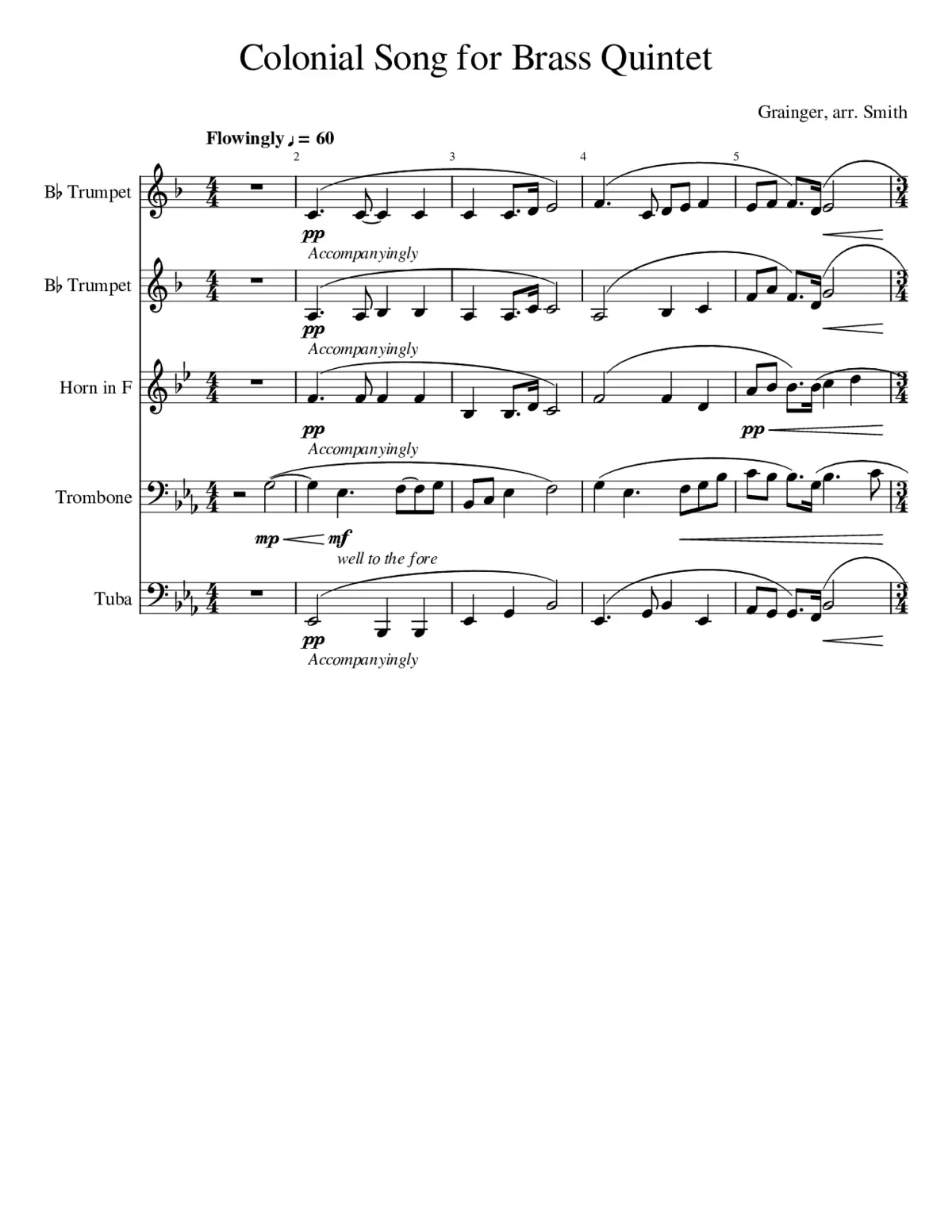 Colonial Song - Page 1