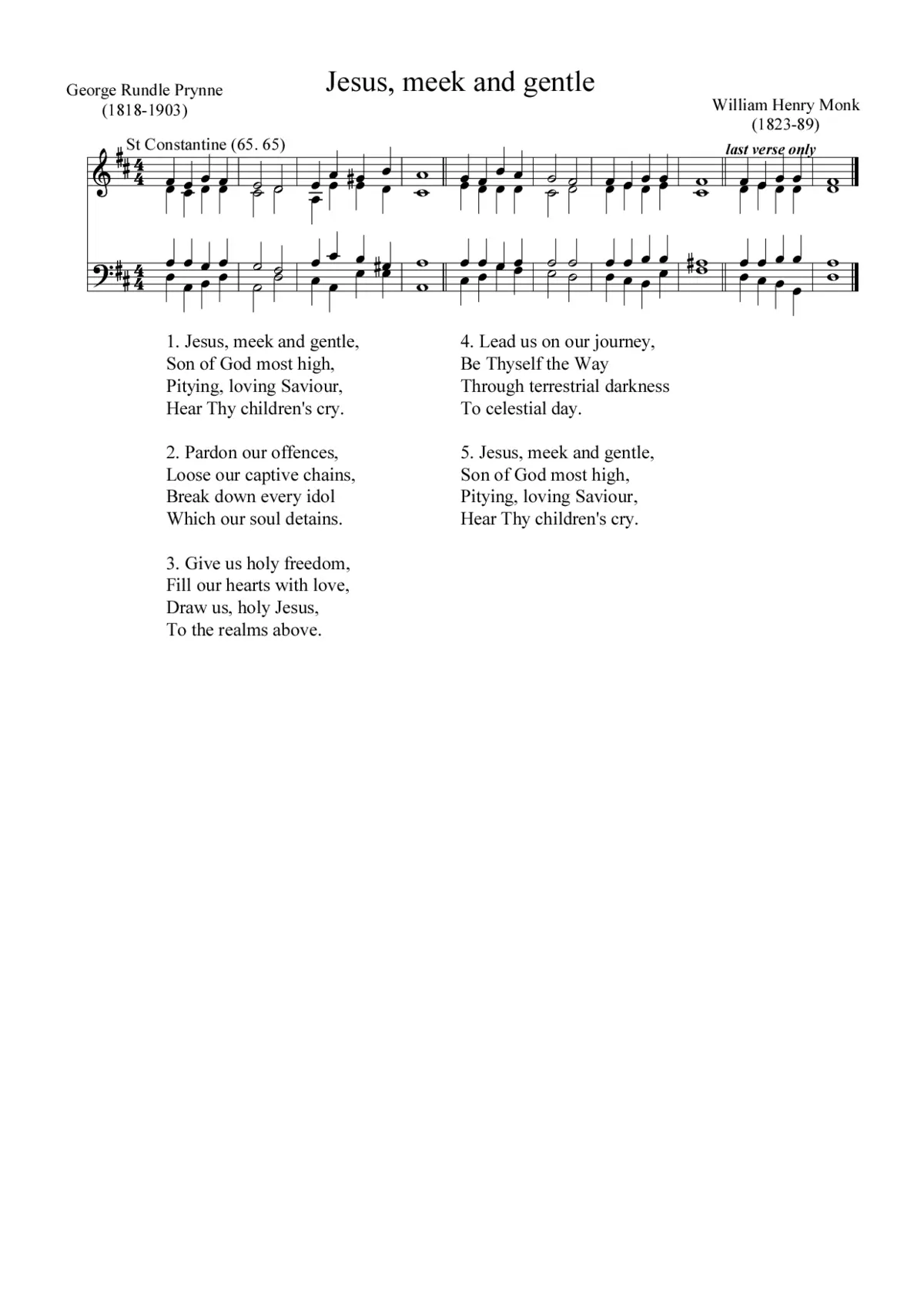 Jesus, meek and gentle - Page 1