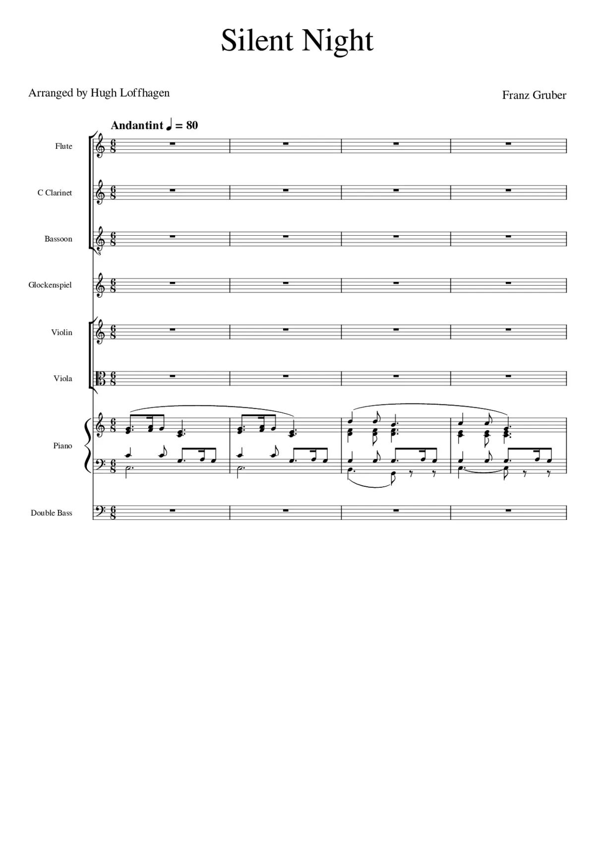 Stille Nacht heilige Nacht H.145 - Page 1