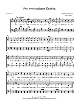 Vom verwundeten Knaben, Op. 75 No. 5
