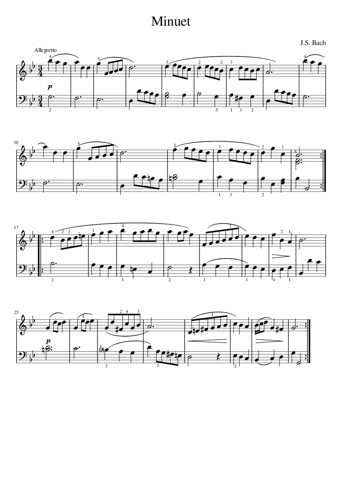 Minuet in G minor BWV Anh.115 - Page 1