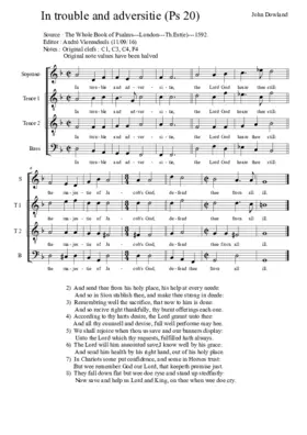 In trouble and adversitie