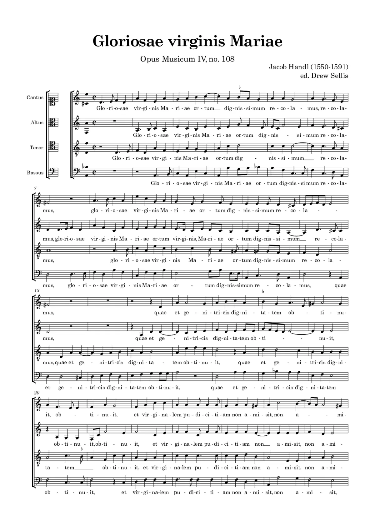 Gloriosae virginis Mariae - Page 1