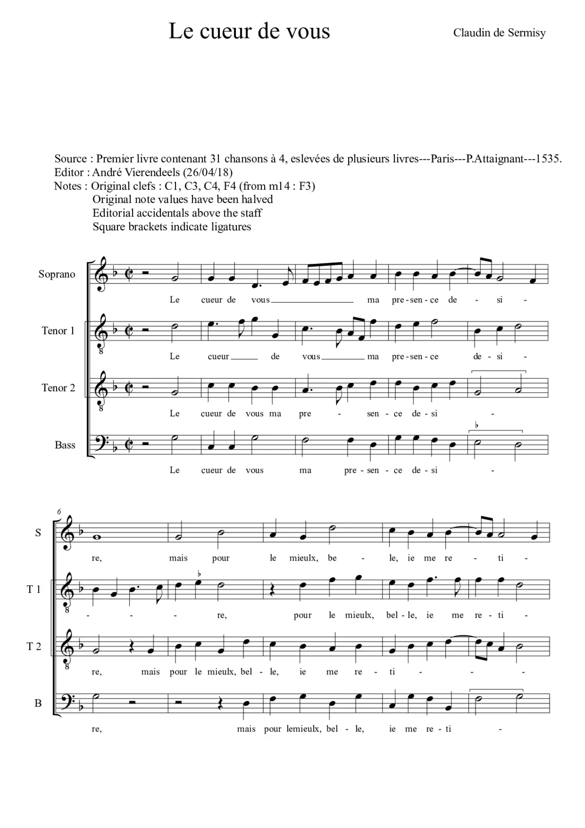 Le cueur de vous - Page 1