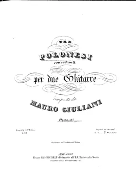 3 Polonesi concertanti per due Chitarre