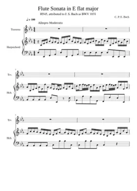 Flute Sonata in E-flat major BWV 1031