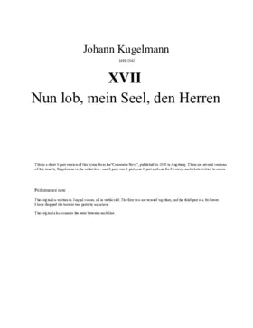 Nun lob, mein Seel, den Herren a 3