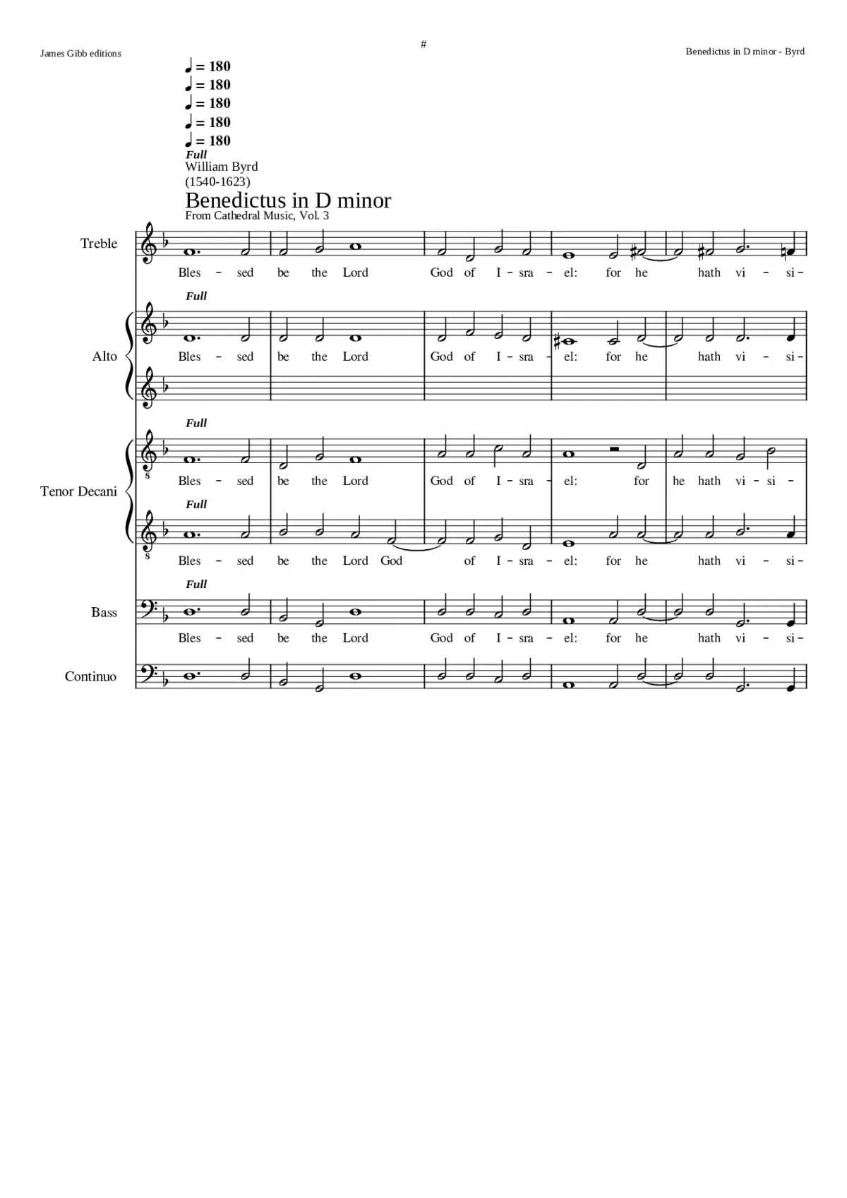 Benedictus in D minor - Page 1