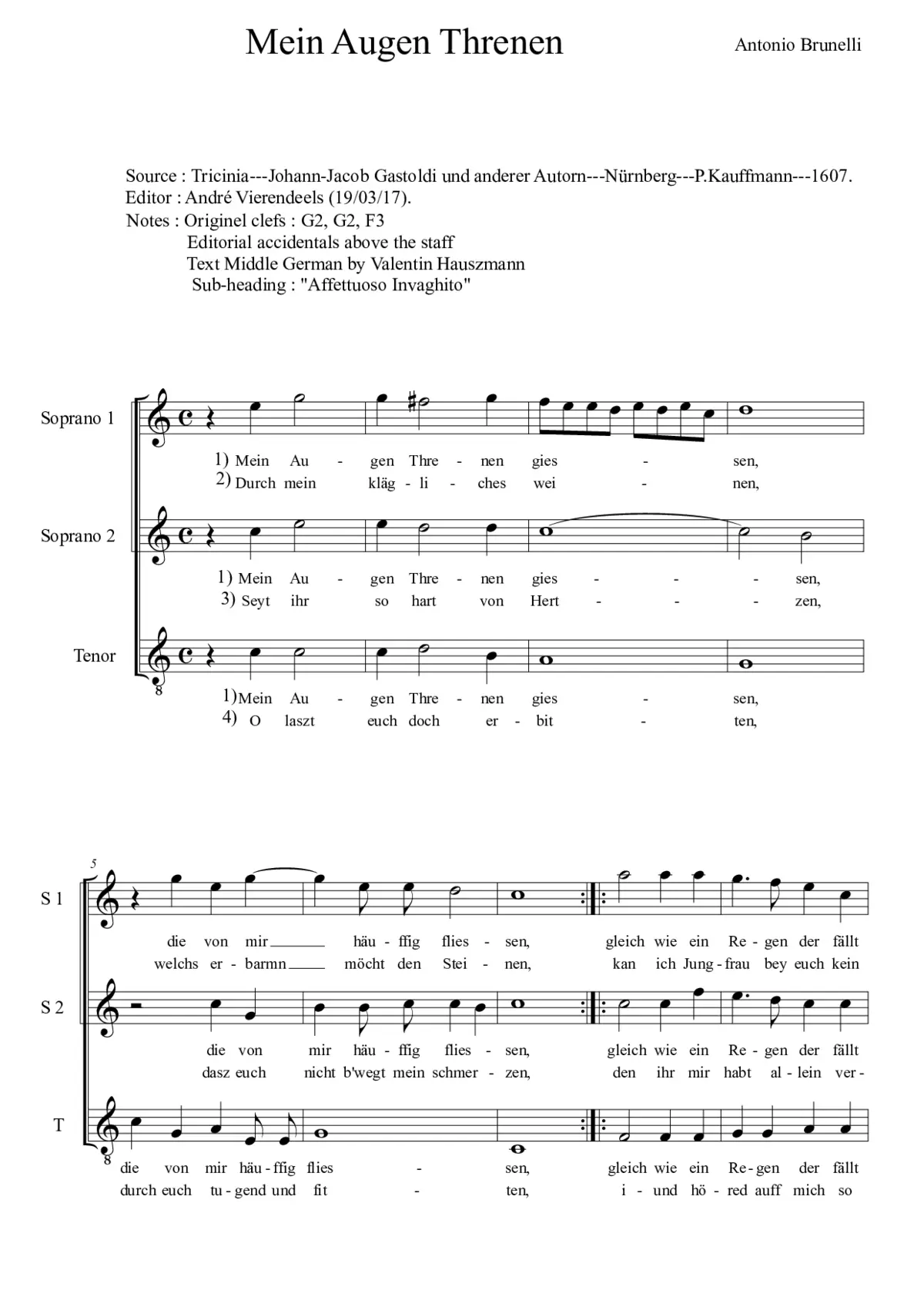 Mein Augen Threnen giessen - Page 1
