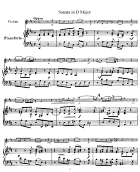 Violin Sonata in D major, B.D12