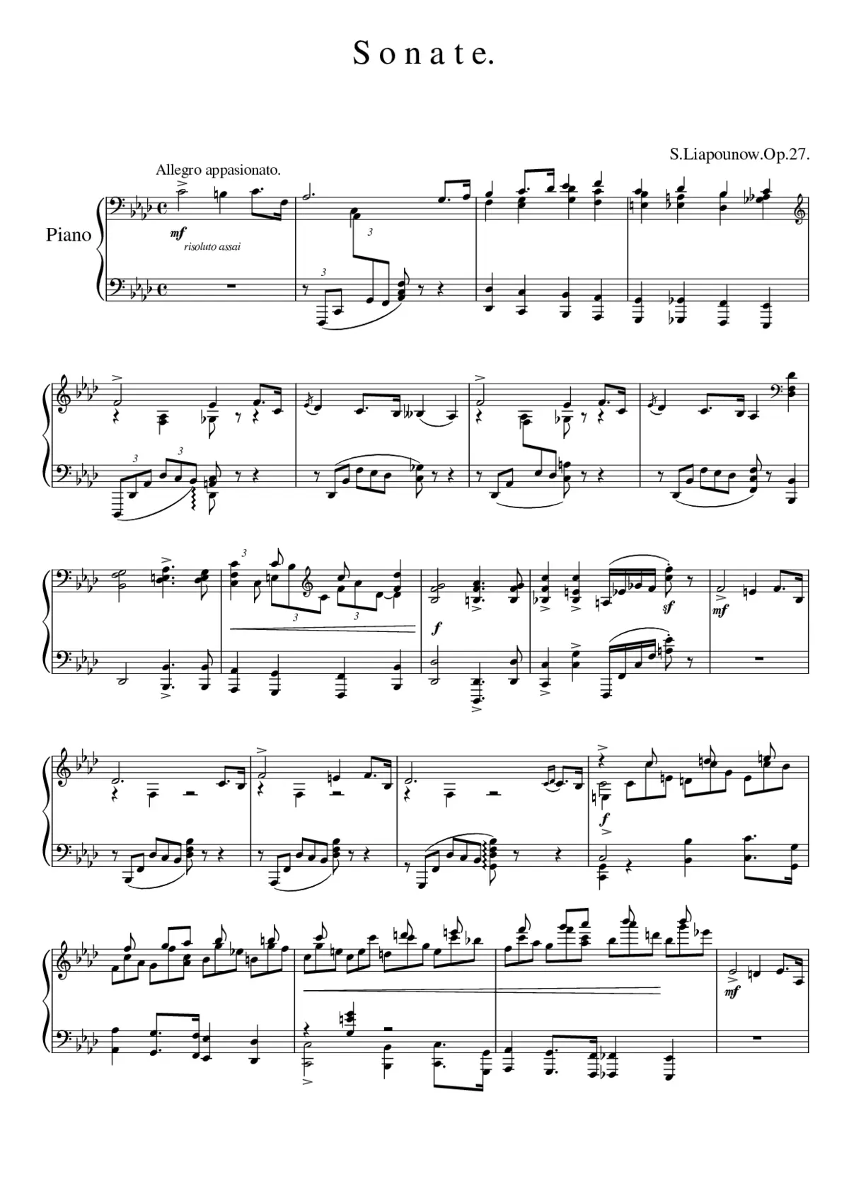 Piano Sonata Op.27 - Page 1