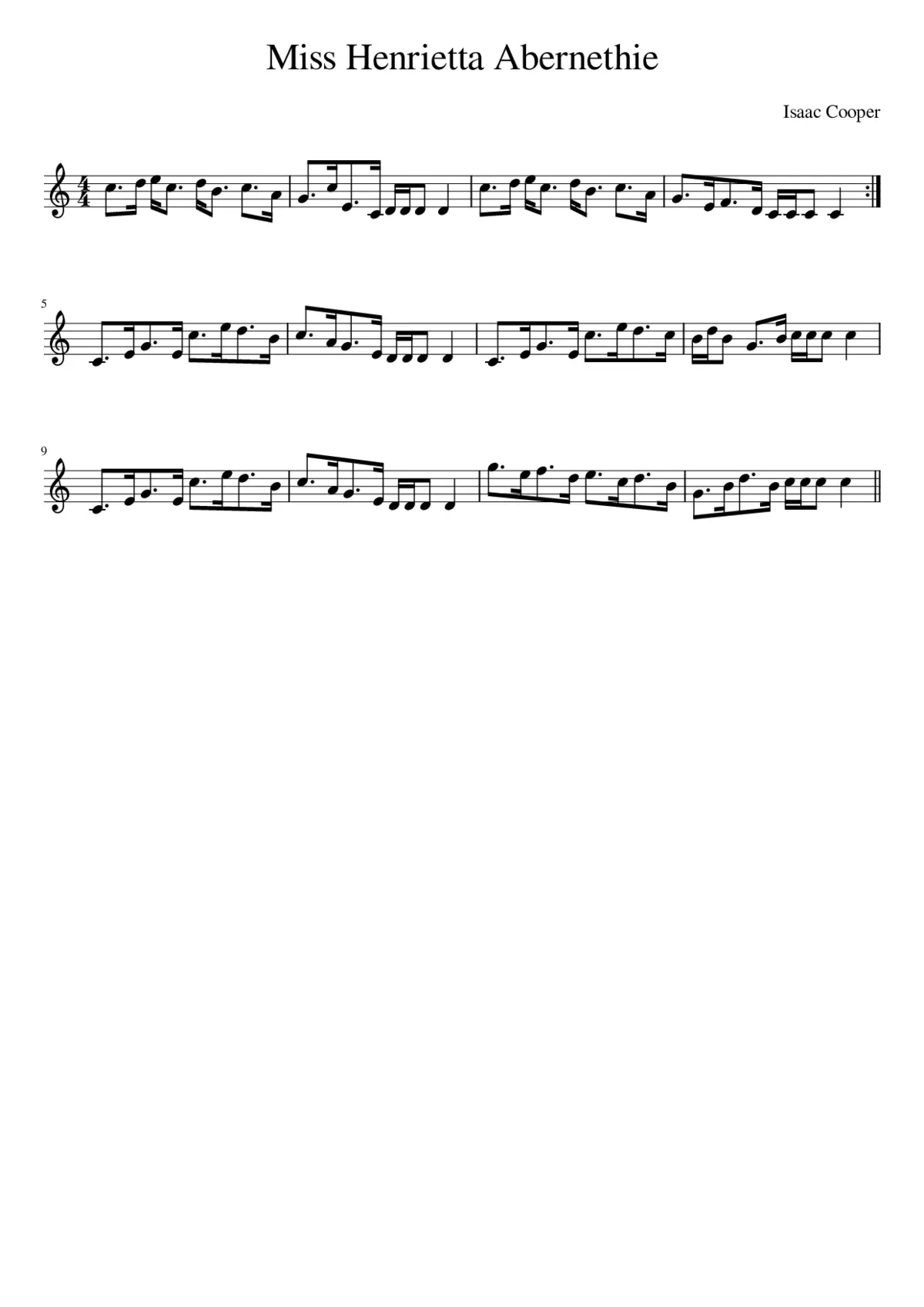 Miss Henrietta Abernethie - Page 1