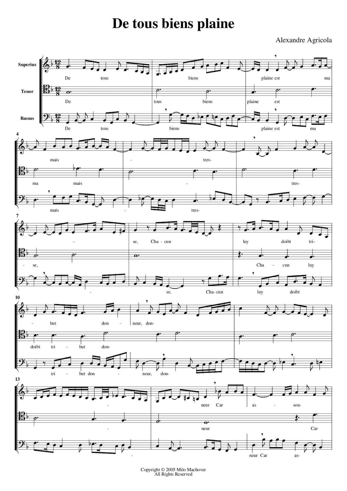 De tous biens plaine - Page 1