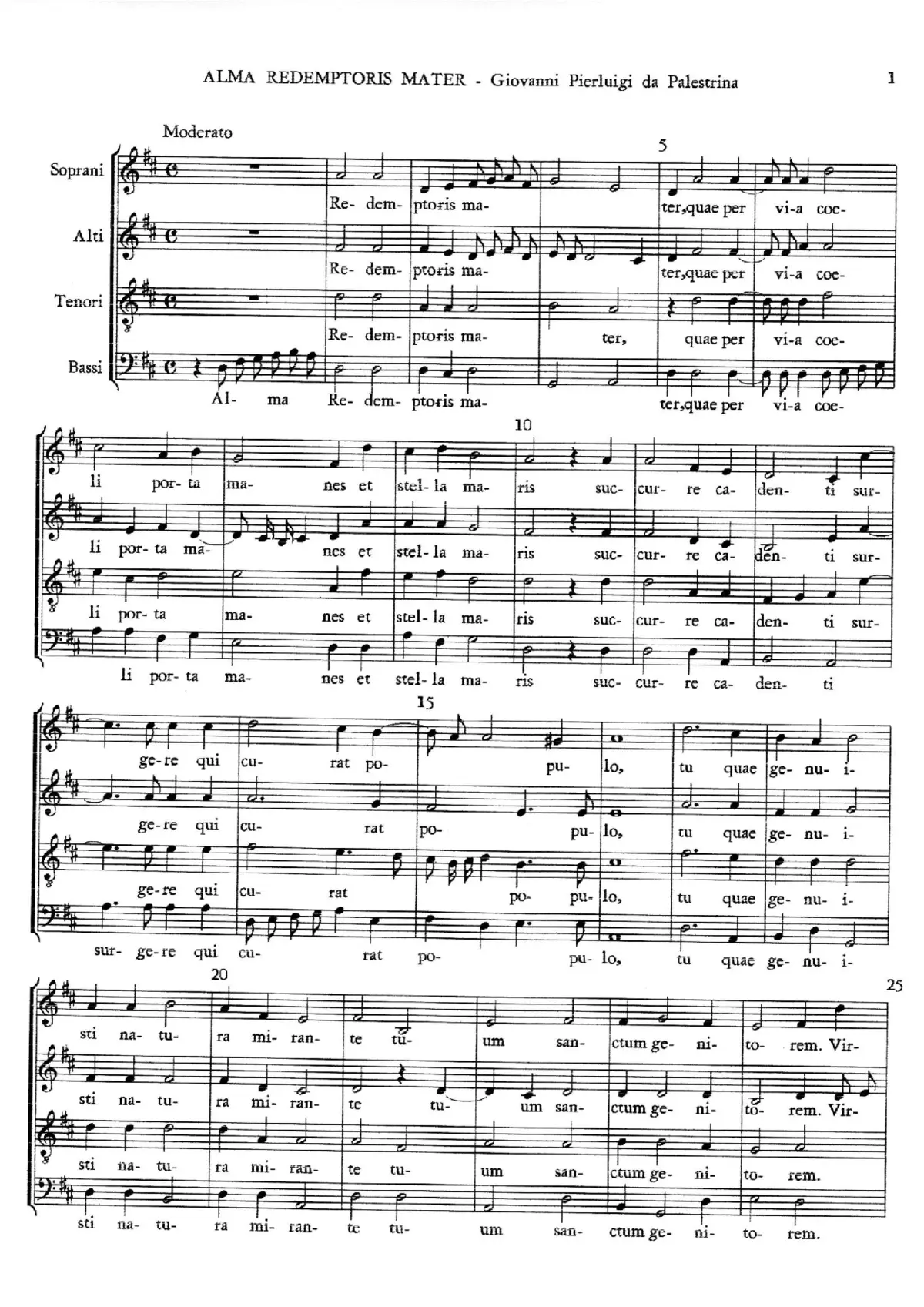 Alma Redemptoris Mater - Page 1