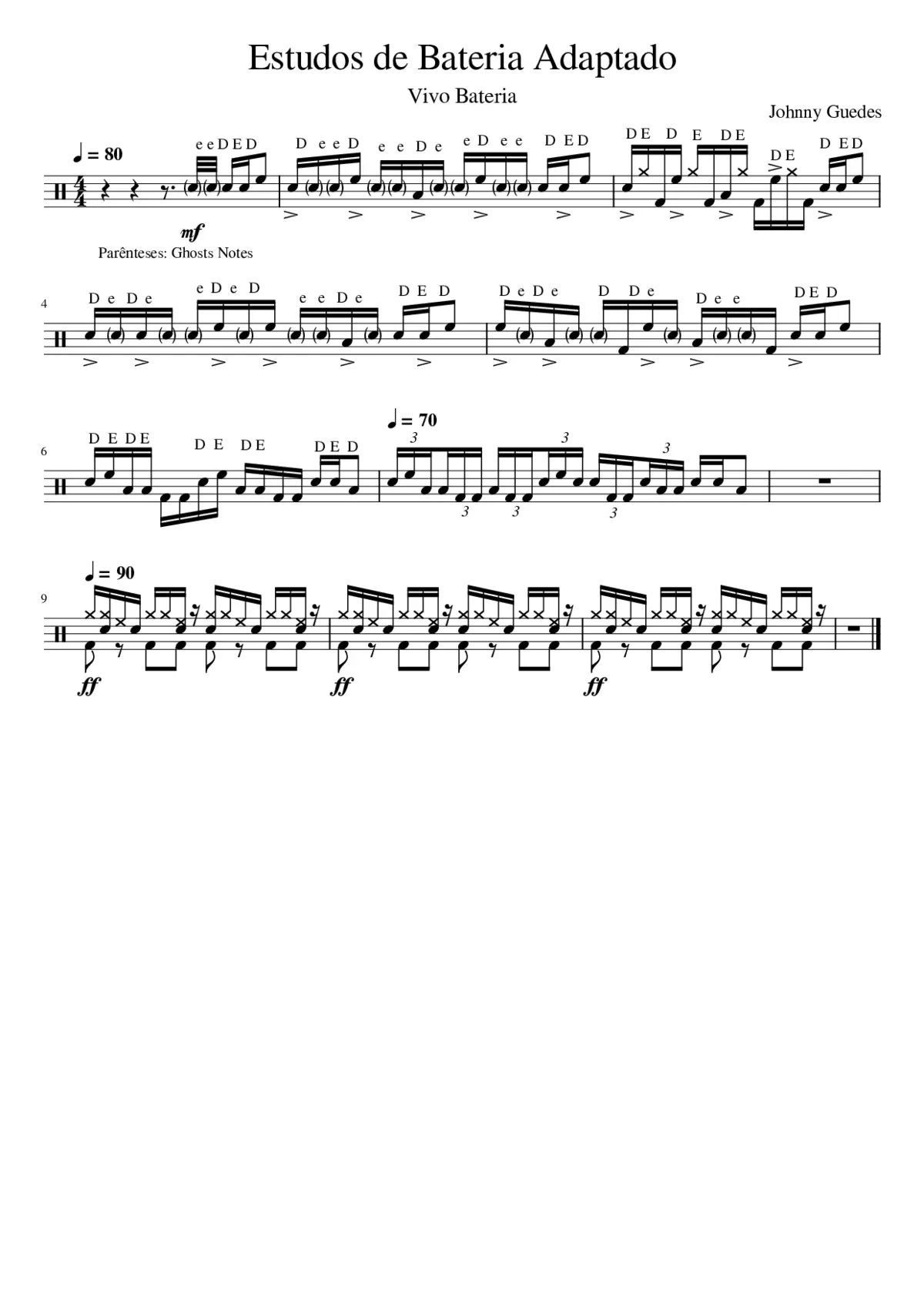 Estudos de Bateria Adaptado - Page 1