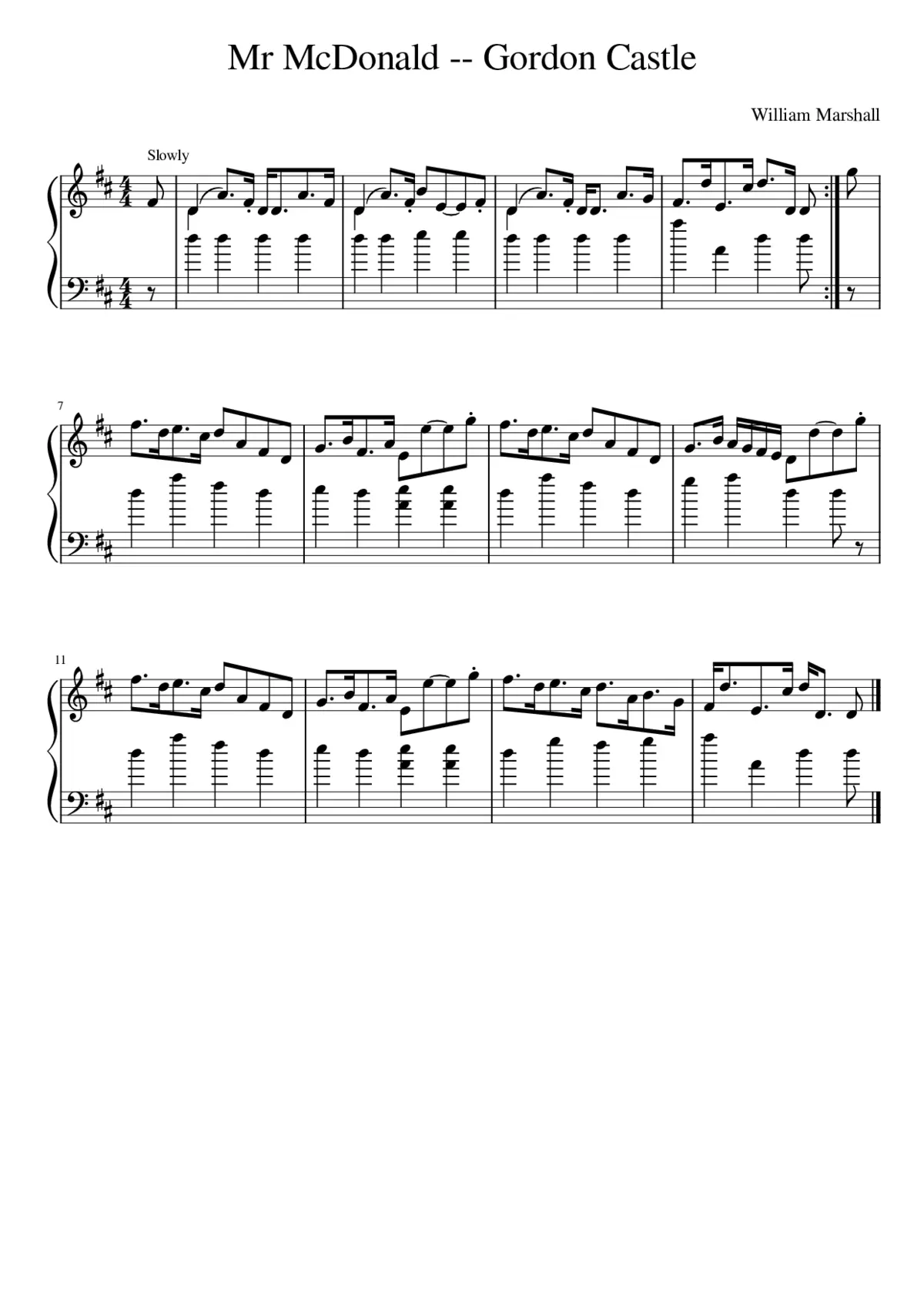 Mr McDonald -- Gordon Castle - Page 1