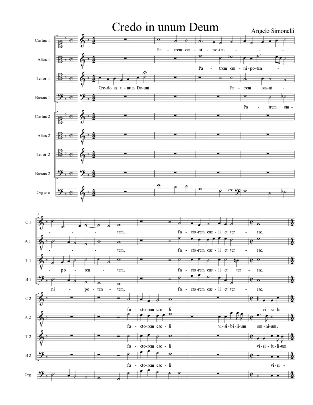 Credo in unum Deum - Page 1