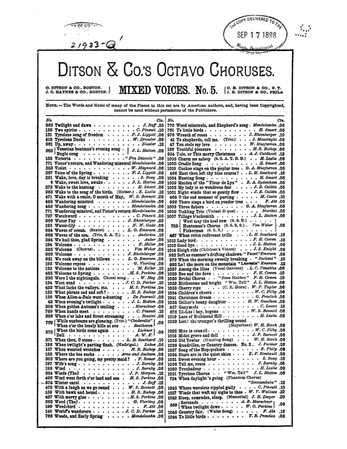 10 Gesänge für gemischten Chor - Page 1