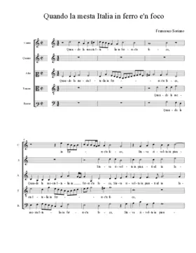 Quando la mesta Italia in ferro e'n foco