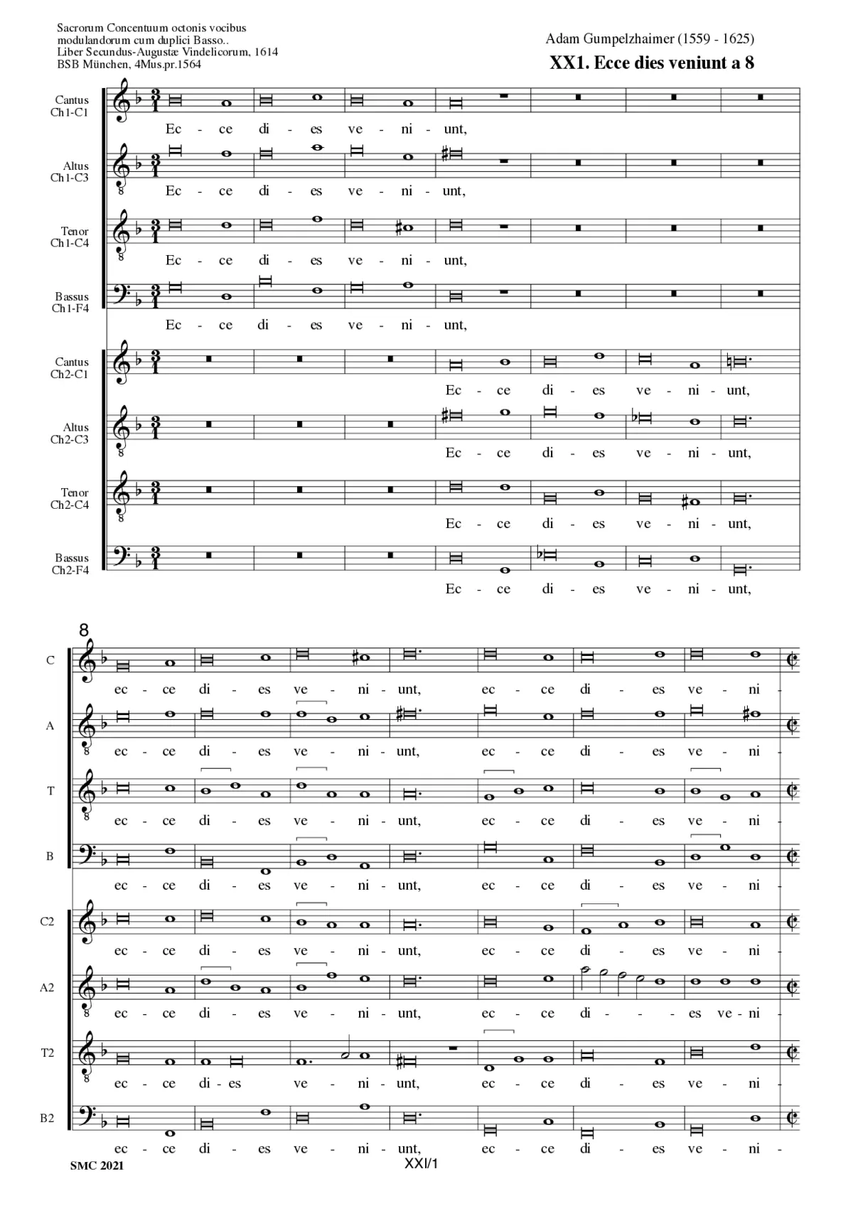Ecce dies veniunt - Page 1