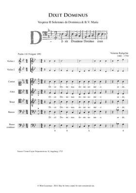 Dixit Dominus, Op.II No. 8