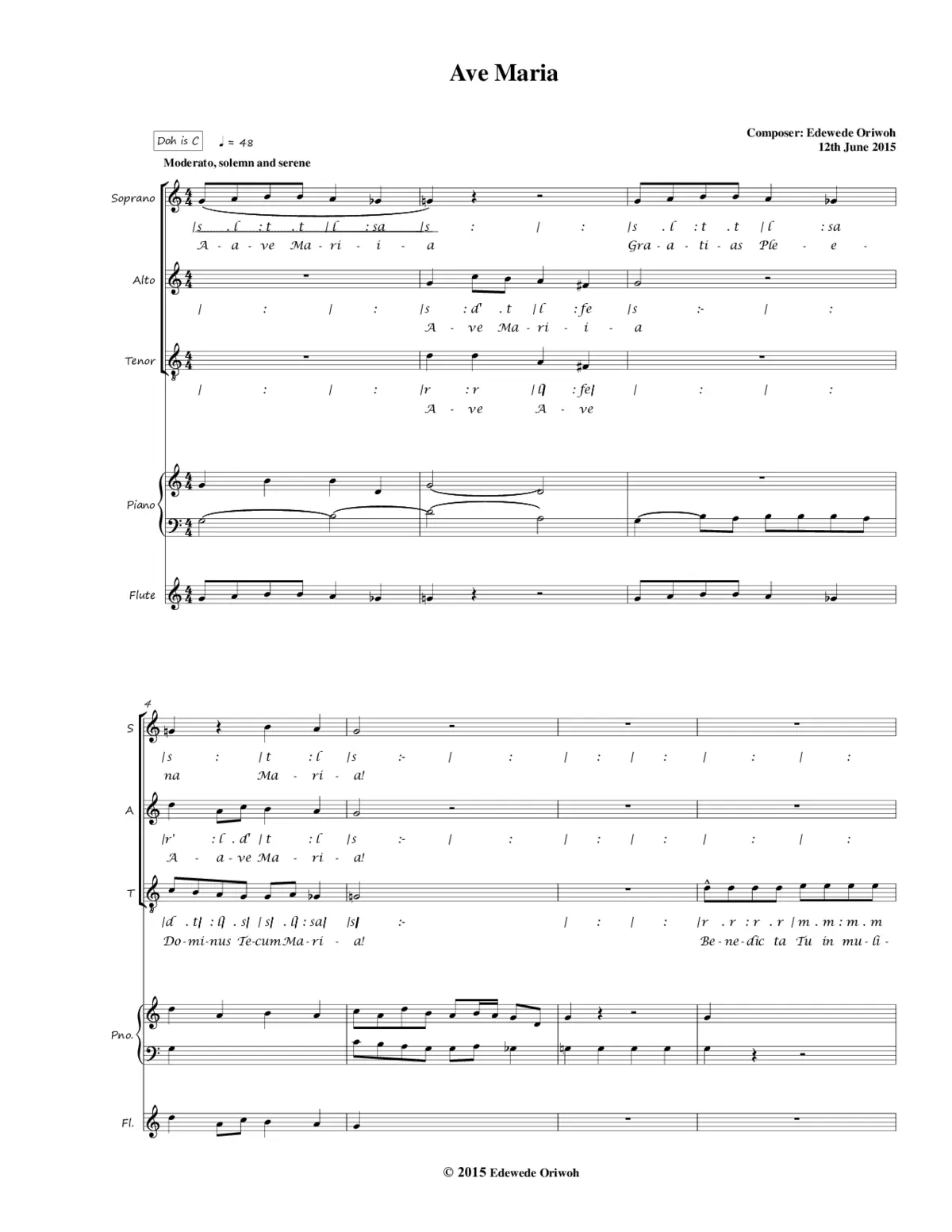 Ave Maria (I) - Page 1
