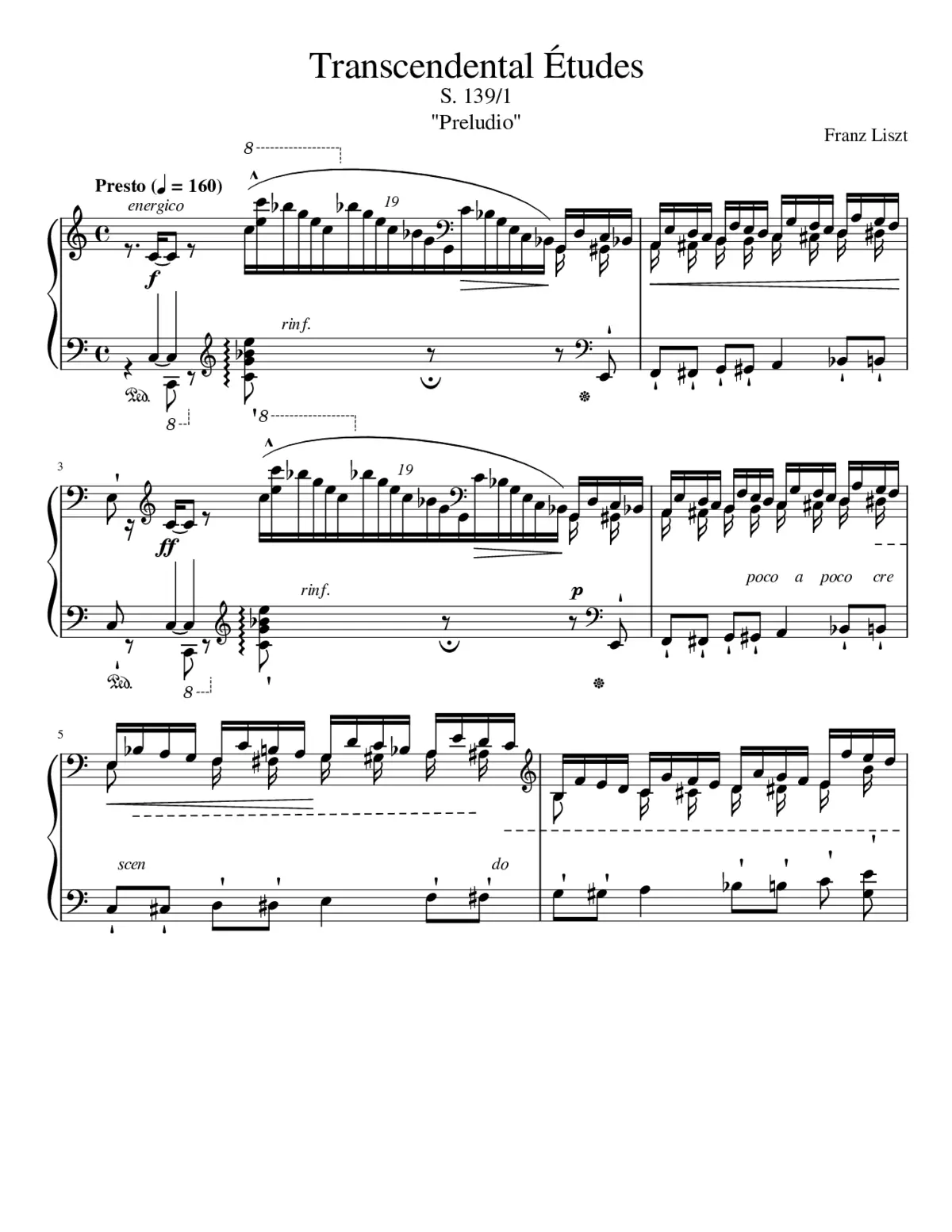 Études d'exécution transcendante S.139 - Page 1