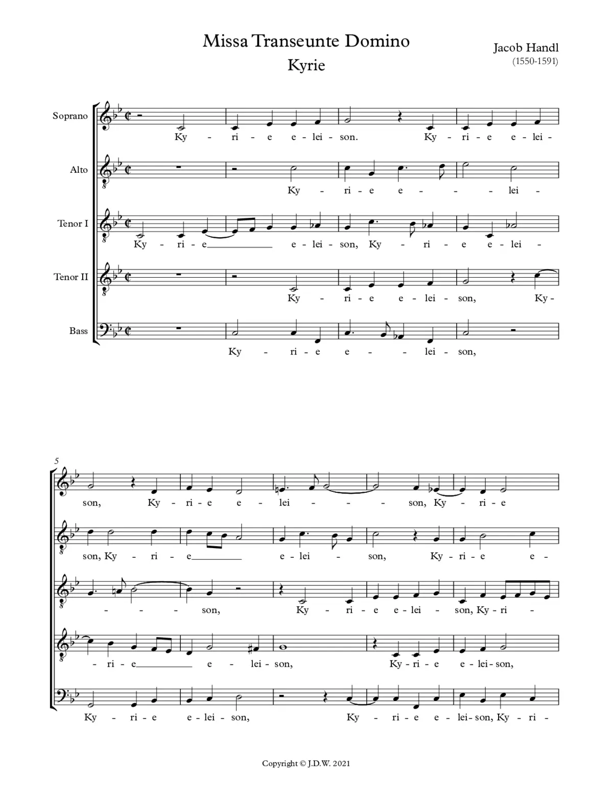 Missa Transeunte Domino - Page 1