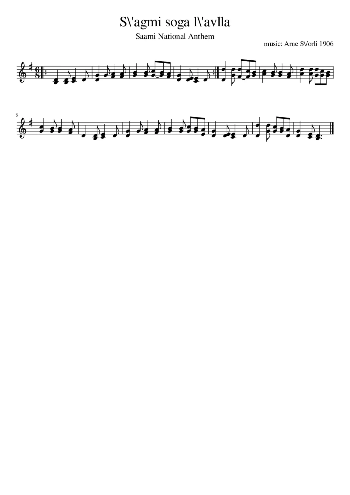 S\'agmi soga l\'avlla - Page 1