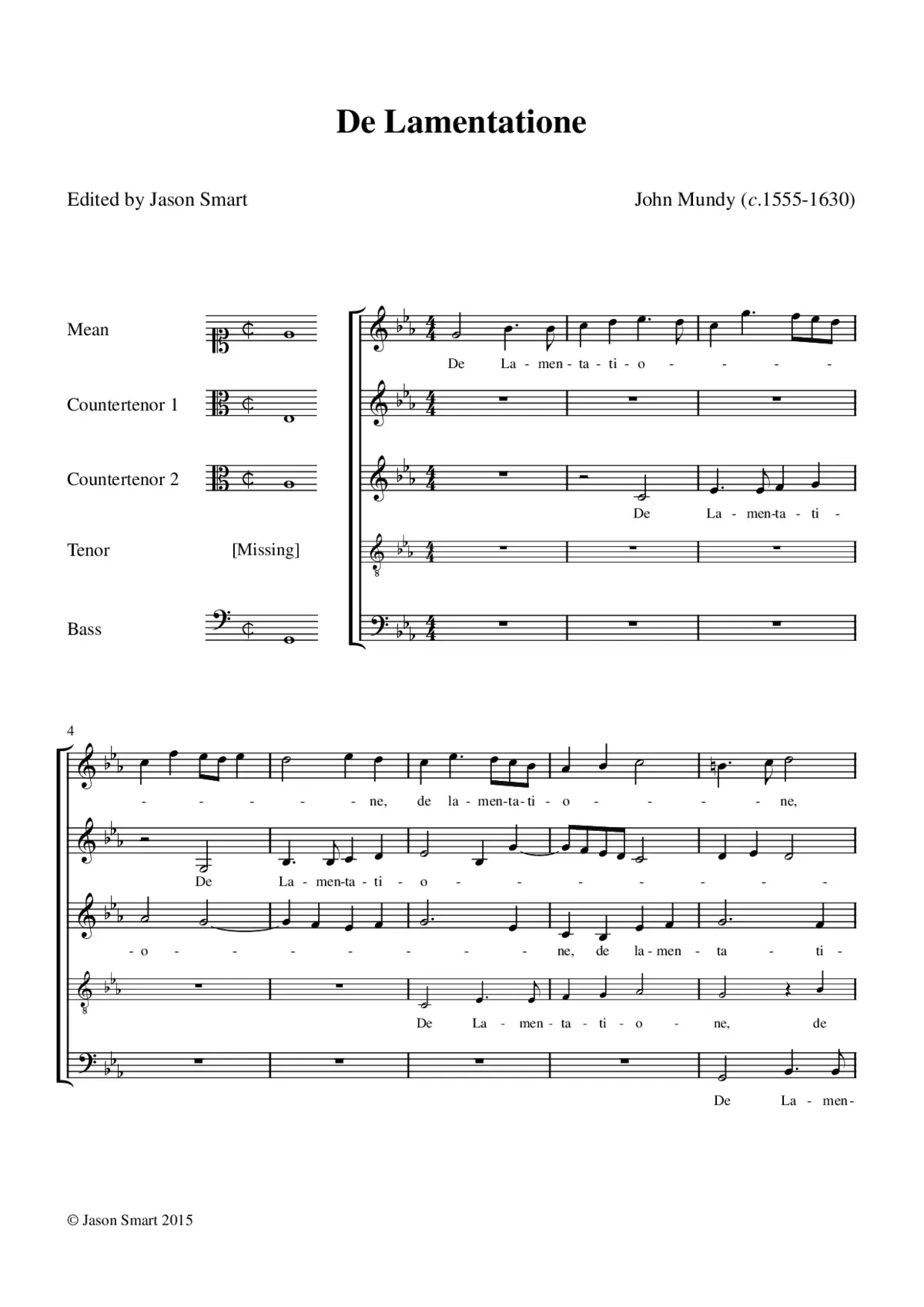 De Lamentatione - Page 1