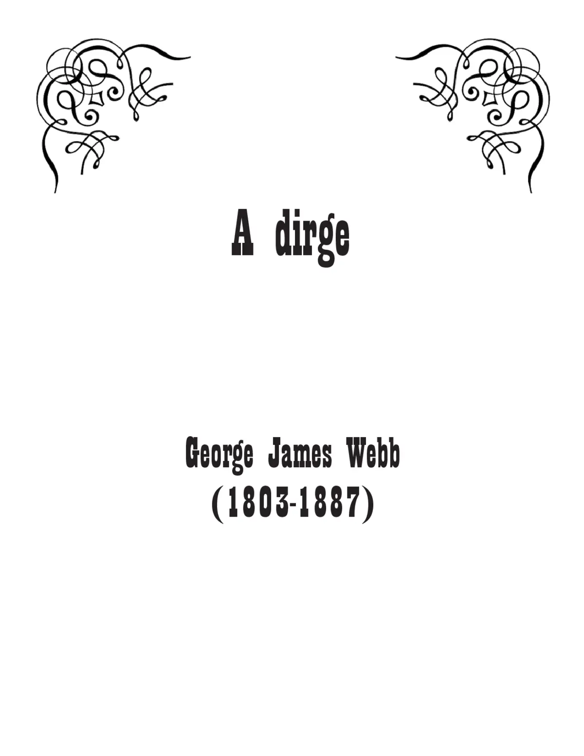 A dirge - Page 1