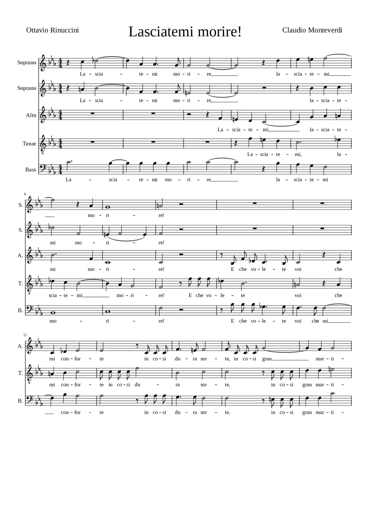 Lasciatemi morire! - Page 1