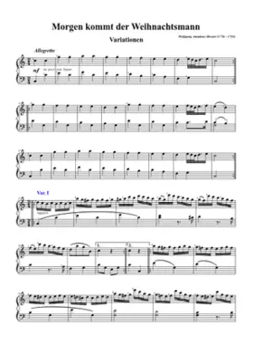 12 Variations on Ah vous dirai-je maman K.265/300e