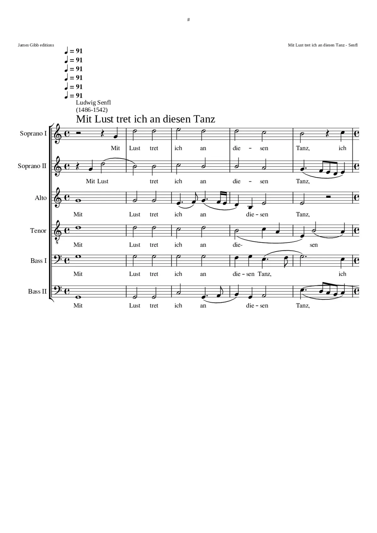 Mit Lust tret ich an diesen Tanz - Page 1