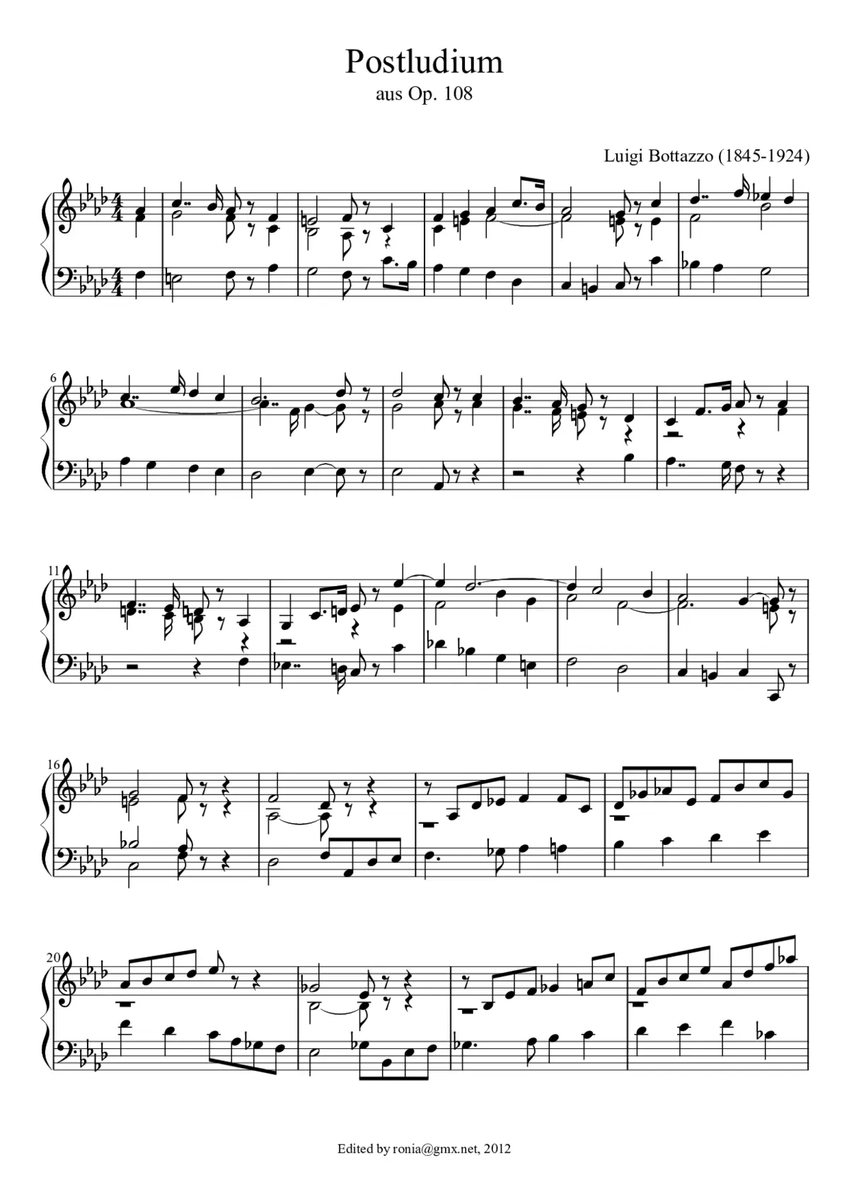Elf Tonstücke für Harmonium zum kirchlichen Gebrauch - Page 1