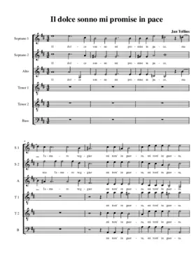 Il dolce sonno mi promise in pace