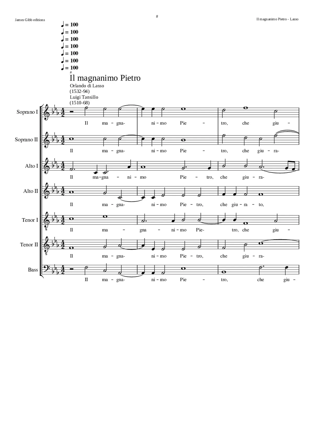 Il magnanimo Pietro - Page 1
