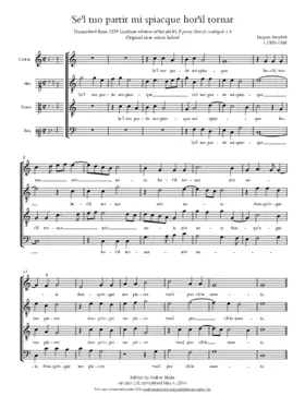 Se'l tuo partir mi spiacque