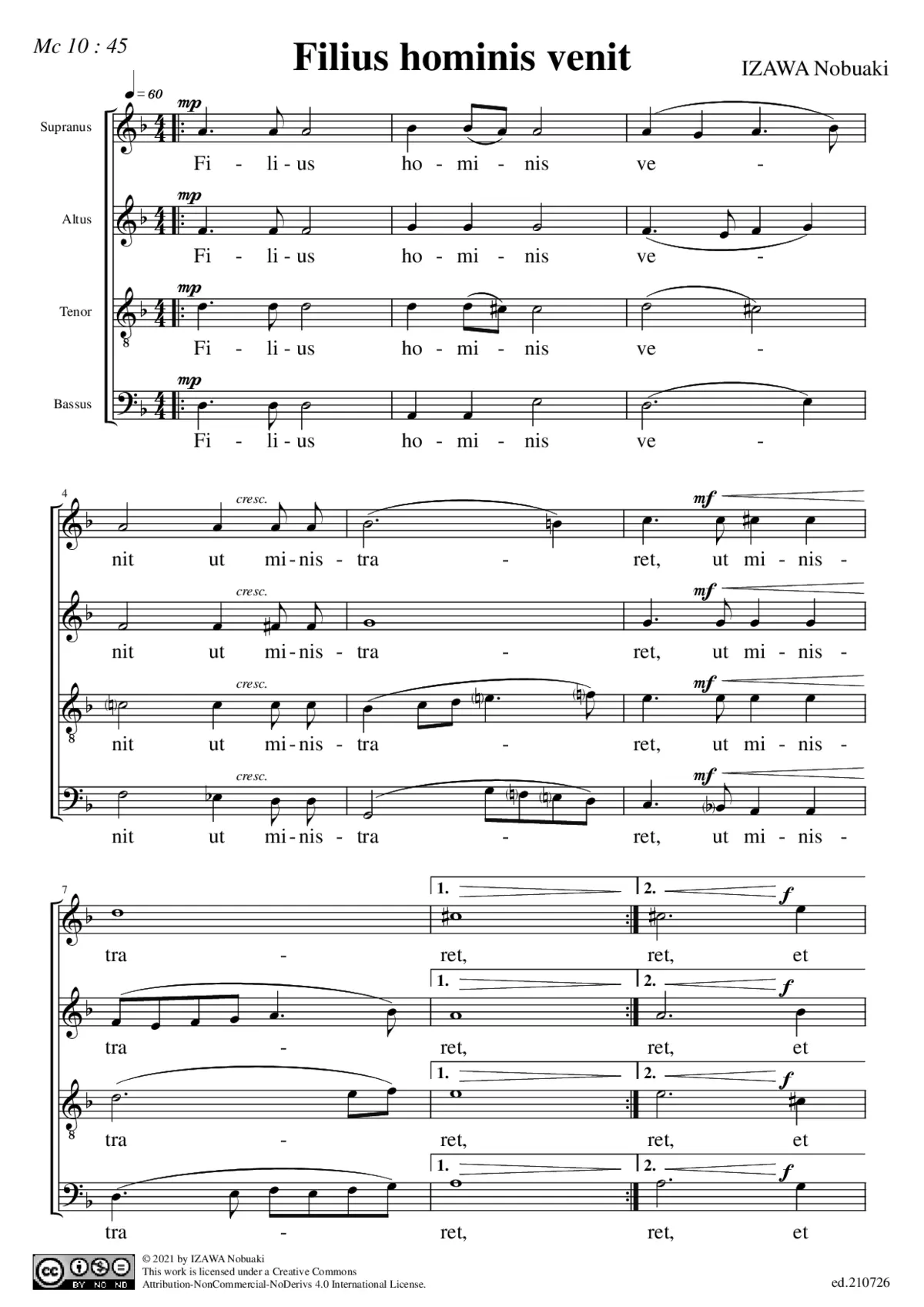 Filius hominis venit - Page 1