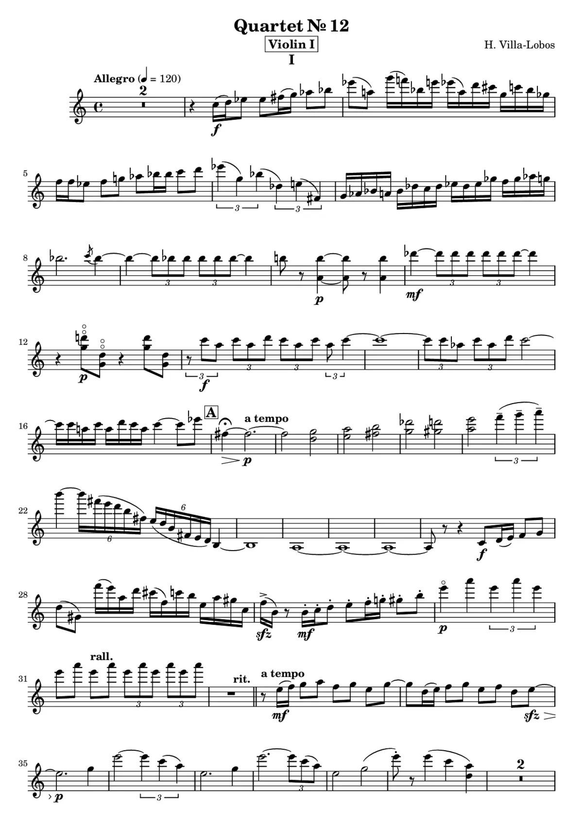 String Quartet No.12 - Page 1