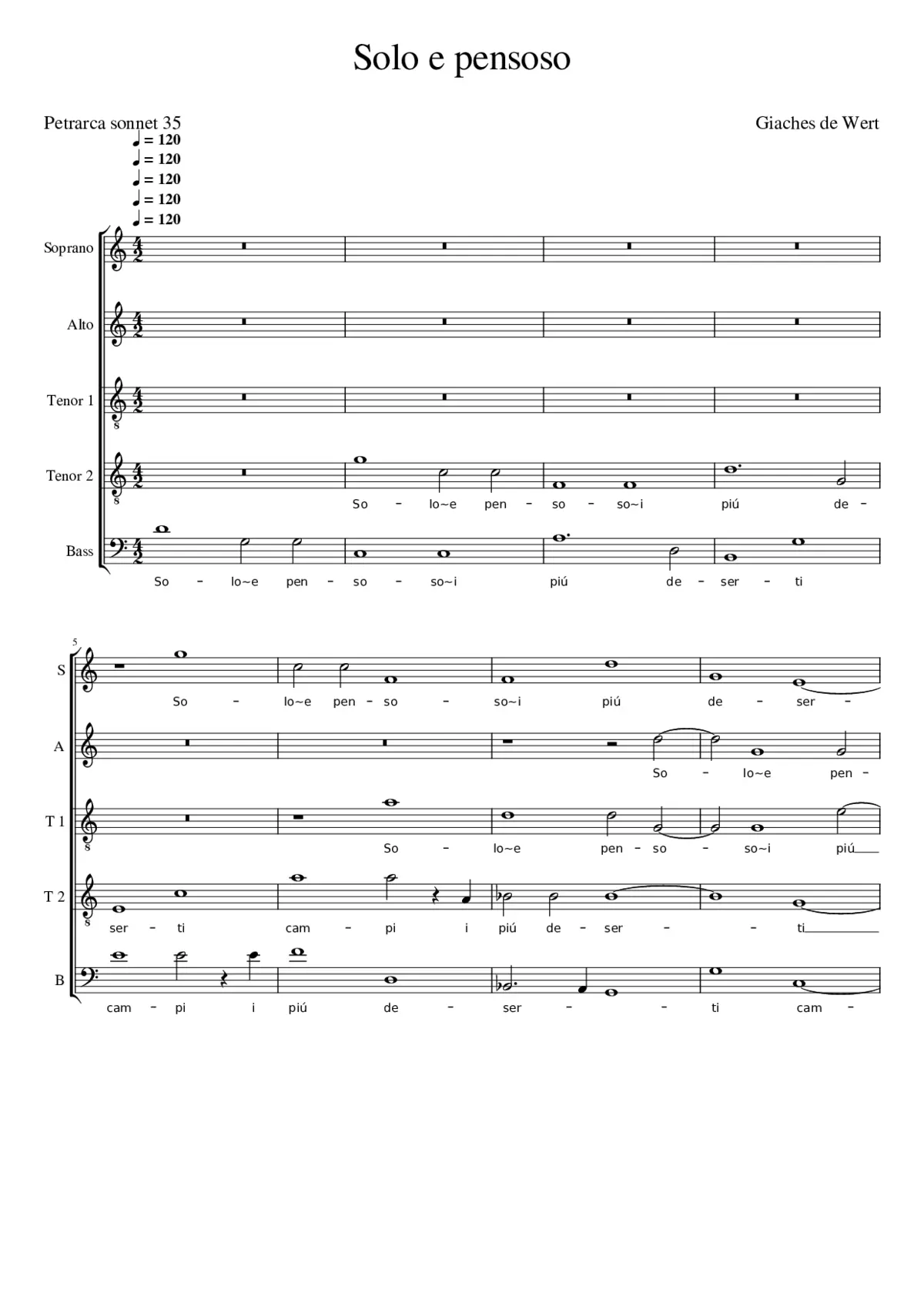 Solo e pensoso i più deserti campi - Page 1
