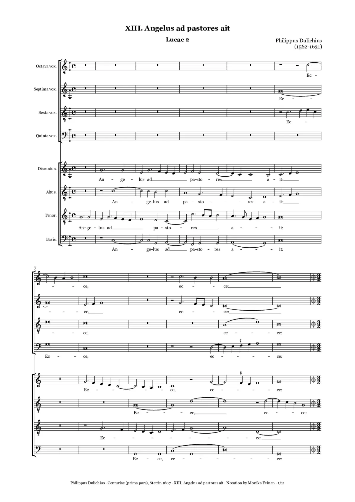 Angelus ad pastores ait - Page 1