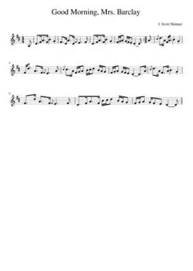 Good Morning Mrs. Barclay