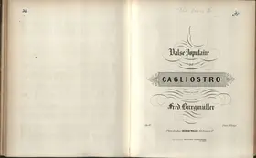 Valse populaire de 'Cagliostro', opéra d'Ad. Adam