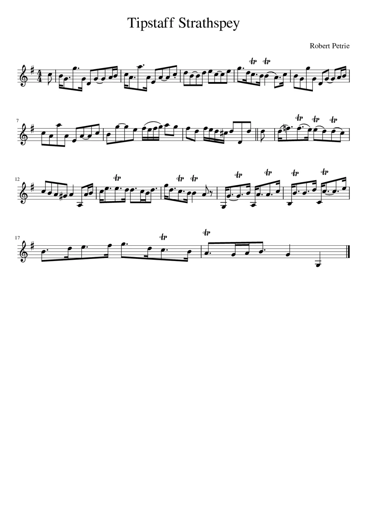 Tipstaff Strathspey - Page 1